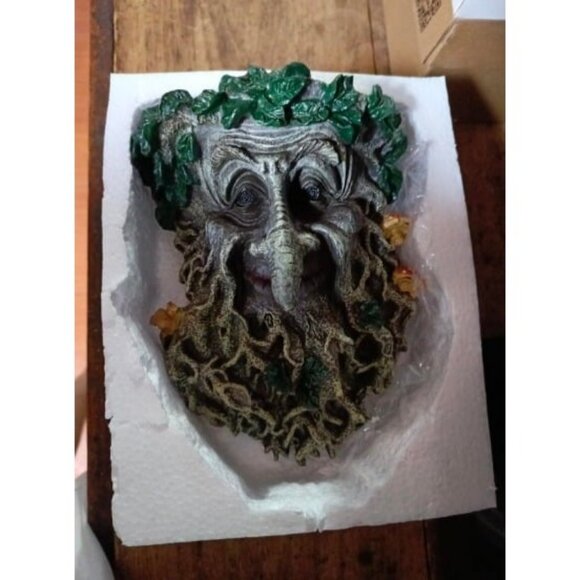 Old Man Tree Face Decor Sculpture Flower Planter Pot by Waterproof Resin - Picture 2 of 2